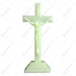 Crucifix realizat din material plastic fosforescent (15 cm)