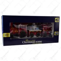 Decoratiune cu led pentru Craciun - Tren cu vagoane si figurina