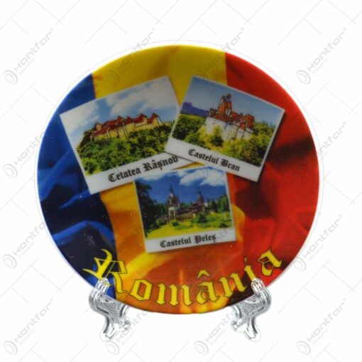 Farfurie decorativa din ceramica 10 CM - Design Romania & Cladiri Istorice - Diferite modele
