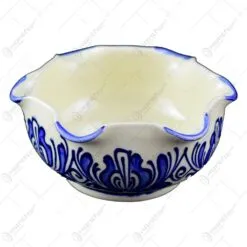 Bol dantelat  din ceramica de Corund pictat cu motive traditionale in diferite culori