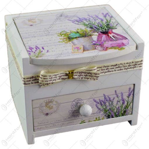 Cutie pentru bijuterii in forma de dulapior - Design Lavanda Buchet