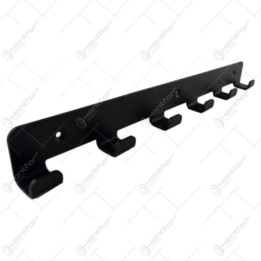 Suport pentru chei cu 6 carlige din metal negru 42 CM