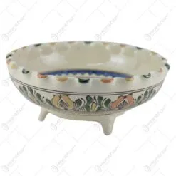 Fructiera din ceramica de Corund pictat cu motive traditionale 25 CM