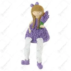 Figurina Fata/Baiat cu lavanda din rasina 19 CM