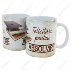 Cana ceramica "Felicitari pentru Absolvire" 330 ml