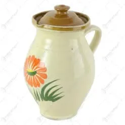 Ulcior ceramic cu capac pentru lapte 15x23 CM