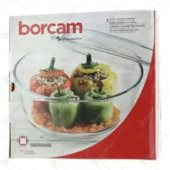 Vas termorezistent rotund cu capac - 3 L/BORCAM