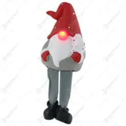Figurina Mos Craciun din ceramica cu led 17 CM