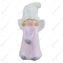 Figurina Ingeras din ceramica cu caciula 12 CM