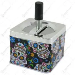 Scrumiera antivant din metal 9x9x12 CM