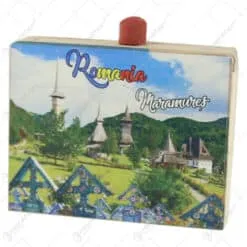 Cutie cu sarpe din lemn Maramures 8x6 CM
