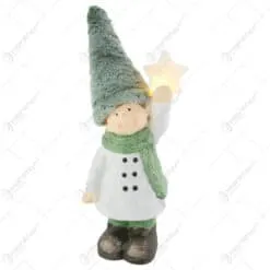 Figurina Copil din ceramica cu stea led