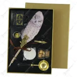 Set Pana de scris Vintage Owl - 7 piese