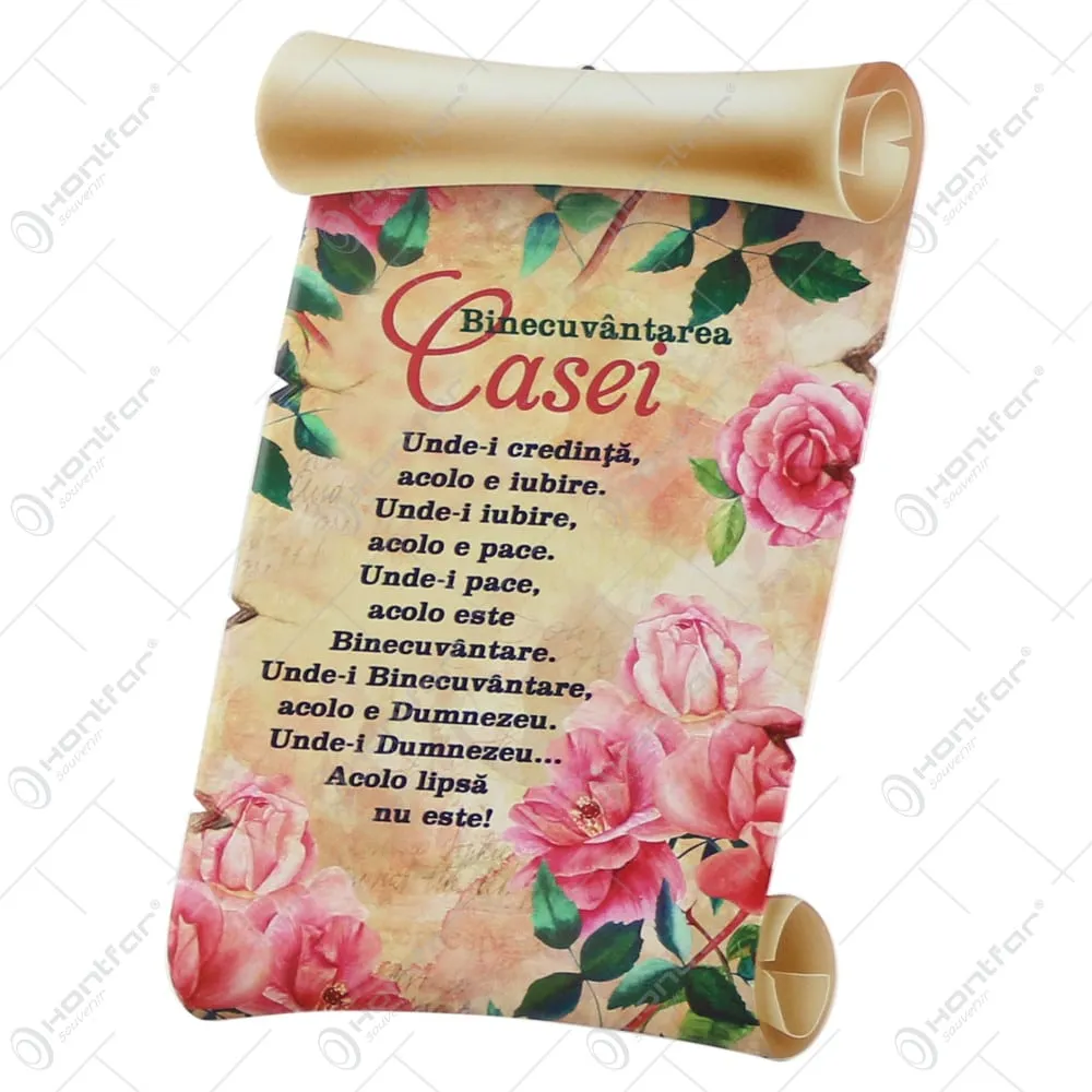 Plachet din ipsos RugaciuniVersete BibliceBinecuvantarea Casei 14x21 CM -  Hontfar