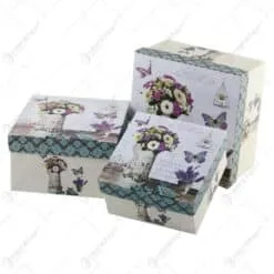 Set 3 cutii cadouri din carton 18x18x11 CM