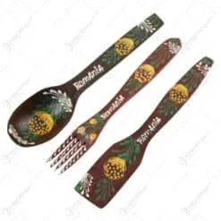 Set tacamuri decorative din lemn