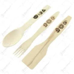 Set tacamuri decorative din lemn