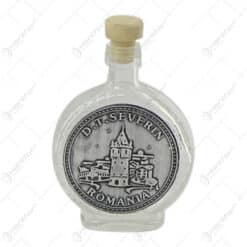 Plosca cu dop cu decor embosat 100 ml - Drobeta-Turnu Severin/Cozia/Timisoara