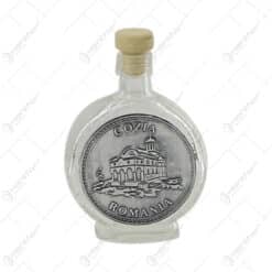 Plosca cu dop cu decor embosat 100 ml - Drobeta-Turnu Severin/Cozia/Timisoara