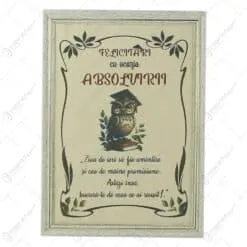 Tablou decorativ "Felicitari cu ocazia Absolvirii..."23x32 CM