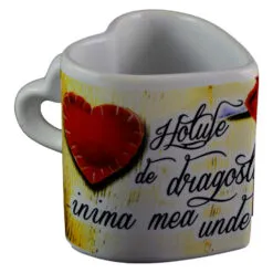 Cana ceramica in forma de Inima 9.5 cm