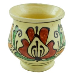 Cana din ceramica de Corund pictat cu motive traditionale