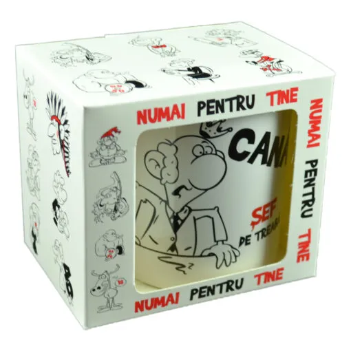 Cana ceramica 300 ml "Sef de treaba"