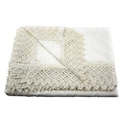 Fata de masa artizanat din bumbac 140x120 CM Crem