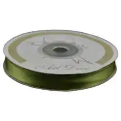 Rola panglica satin Verde 10 mm x 25 m
