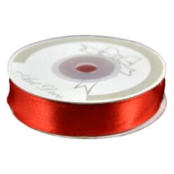 Rola panglica satin Rosu 15 mm x 25 m