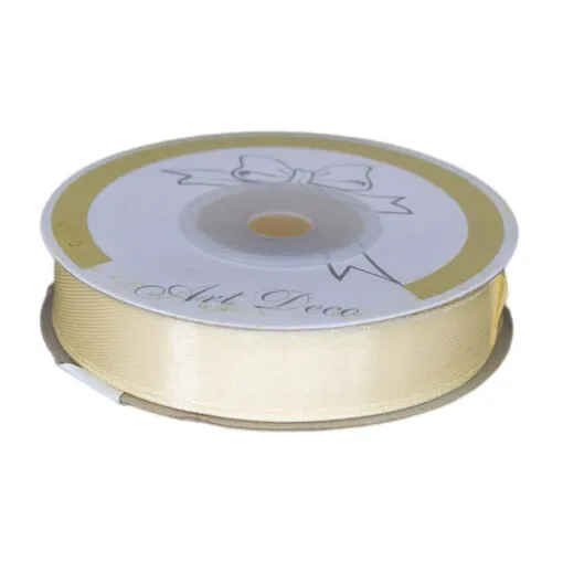 Rola panglica satin Crem 15 mm x 25 m