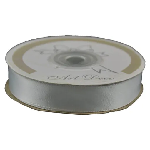 Rola panglica satin Alb 15 mm x 25 m