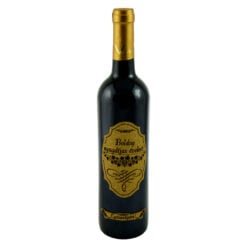 Vin rosu 750 ml "Boldog Nyugdijas Eveket! Egeszsegere!" cu eticheta personalizata din pluta
