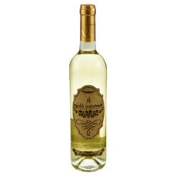 Vin alb 0.75l cu eticheta personalizata din pluta - Design "A legjobb testvernek!"