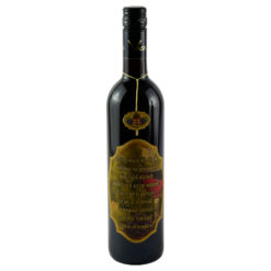 Vin rosu 750 ml "Szivembol kivanok boldog nevnapot..."cu eticheta din pluta -
