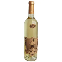 Vin alb 0.75l cu eticheta personalizata din pluta - Design "A legjobb focistanak"