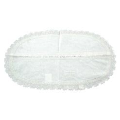 Servetel traditional oval din bumbac 45x25 CM Alb