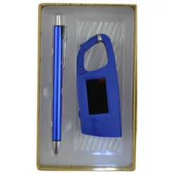 Set cadouri in cutie din hartie cu capac transparent - Pix si breloc cu lanterna - Mai multe tipuri