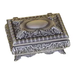 Caseta pentru bijuterii din metal cu capac si  picioare - Elegant Metal
