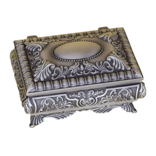 Caseta pentru bijuterii din metal cu capac si  picioare - Elegant Metal