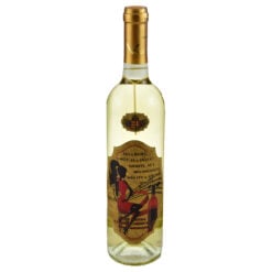 Vin alb 0.75l cu eticheta personalizata din pluta - Design "Aki a bort..."