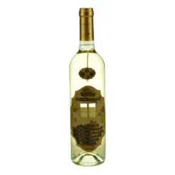 Vin alb 0.75l cu eticheta personalizata din pluta - Design "Boldog Szuletesnapot!" (Model 2)