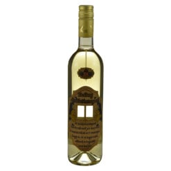 Vin alb 0.75l cu eticheta personalizata din pluta - Design "Boldog Szuletesnapot!" (Model 2)