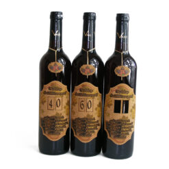 Vin rosu 750 ml "Boldog szuletesnapot!"cu eticheta din pluta si numere selectabile