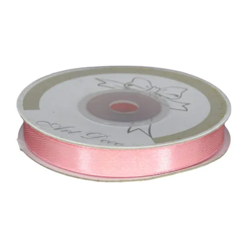 Rola panglica satin Roz 10 mm x 25 m
