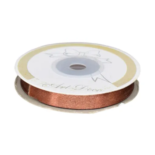 Rola panglica satin Cafea 10 mm x 25 m