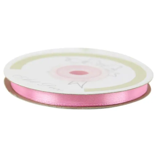 Rola panglica satin Roz 6 mm x 25 m
