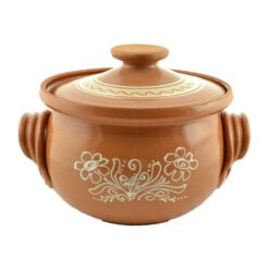 Oala de sarmale din ceramica decorat cu motive traditionale 4 L