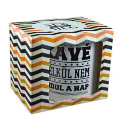 Cana ceramica Boss Mug 300 ml "Kave nelkul nem indul a nap"