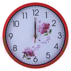 Ceas de perete rotund din plastic 30CM - Design Floral